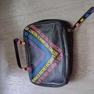Victoria's Secret Black Bag with Colorful Lettering